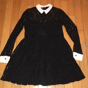 Forever 21 Tuxedo Baby Doll Dress